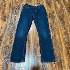 Levi's Boys Size 12 Reg 26X26 Dark Blue Straight Jeans 511 Kids